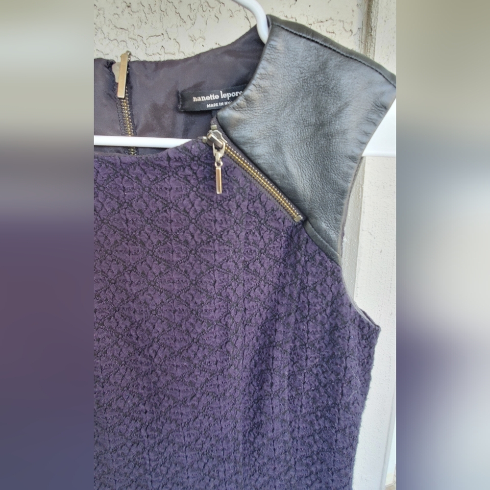 Nanette Lapore Dark Blue & Black Sleeveless Zip Dress Sz 8 - Picture 3 of 6